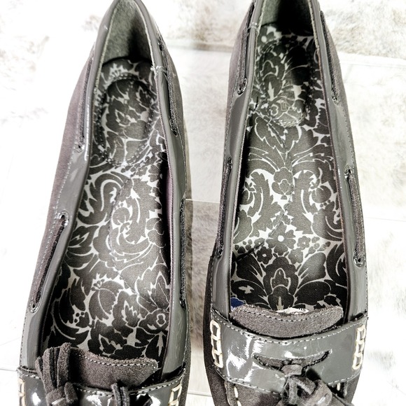 Sperry Top Sider Women's Lt Gray Suede Leather Loafer 6M Tassels Slip-On 9775792 - Picture 12 of 13